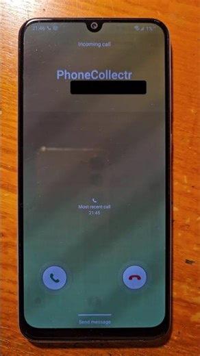 Samsung Galaxy A50 One UI 3 incoming call has battery empty! #shorts