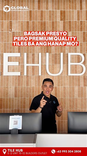BAGSAK PRESYO NA, PREMIUM QUALITY PA! 🔥 Hindi kailangang mahal para maging classy ang sahig mo. Sa Tile Hub, swak sa budget pero panalo sa tibay at design ang tiles—pang-bahay man o pang-negosyo. 💎 📍 Bumisita na sa Tile Hub sa Global Construct City 🛒 Pili na bago maubos—limited stocks, solid deals! | Global Construct City - Builders Outlet