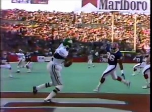 1990: Randall ducks Bruce Smith and connects with Fred Barnett! #FlyEaglesFly #NFC #Bills #Eagles | The Philly Philly Podcast