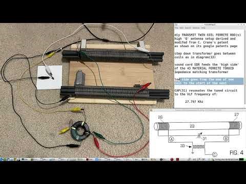 diy Twin Coil Ferrite Rod(s) 27Khz VLF high 'Q' Transmit Antenna for Through The Earth(TTE) CW COMMs