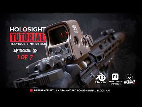 Holosight Modeling: Reference Setup & Blockout | Ep.1/7