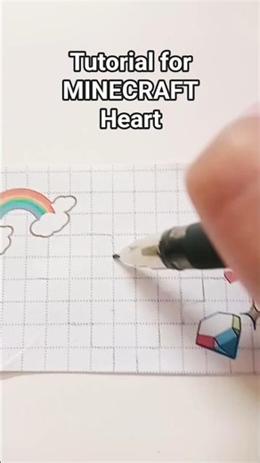 How to draw a MINECRAFT heart | Art by Aanya 🎨👩‍🎨 #artistic #drawingtutorial