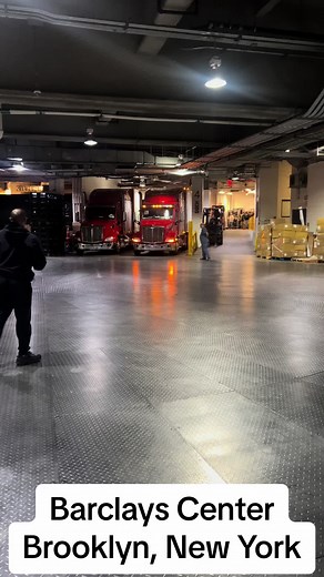 Load out at Barclay center onto the turntable then into the elevator, and out we go #brooklyn #barclayscenter #ny #nyc #upstaging_inc #livenation