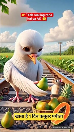 Kabootar ne rail track pe ped laga diya😱AI Magic”#viralvideo #trendingreels #aigenerated #creativeai