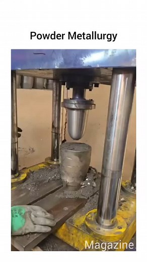 Industrial Magazine on Instagram: "Powder metallurgy is a manufacturing process that involves producing metal parts by compacting fine metal powders into a desired shape and then applying heat (sintering) to bond the particles together, resulting in a solid, durable component. This method allows for precise control over material properties, complex shapes, and near-net manufacturing with minimal waste. It is widely used in producing gears, bearings, filters, and other intricate parts, especially