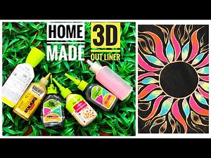 DIY- Home Made 3D outliner | Acrylic Cones | glass Out Liner | Canvas Art | wall decor |