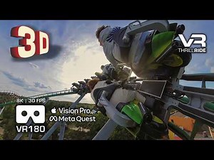 Booster Bike immersive 3D VR180 Experience - 8K onride POV Toverland Epic VR Roller Coaster #vr180