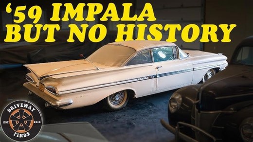 Long-parked 1959 Chevrolet Impala revived after nearly a decade off the road