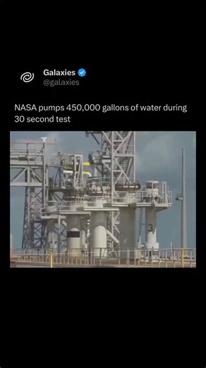Galaxies on Instagram: "NASA pumps large volumes of water during rocket launches and engine tests to protect the rocket and launchpad from the extreme heat and sound waves produced by the engines. This system, called the Ignition Overpressure Protection and Sound Suppression (IOP/SS) water deluge system, helps dissipate thermal energy, reflects and absorbs acoustic energy to prevent damaging vibrations, and can suppress fires."