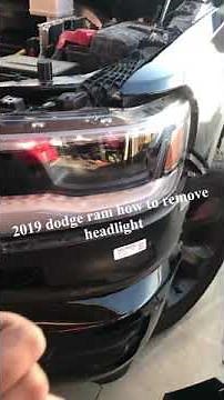 How to remove headlights on a 2019 dodge ram