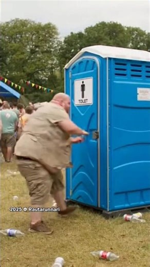 Fat man breaks the toilet #funny #viral #buffet #comedy #festival #toaleta