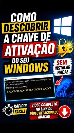 Como Descobrir a Chave de Ativação do Windows em Segundos (Sem Instalar Nada!)