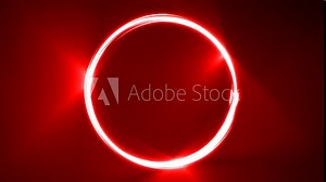 Abstract Light Stroke Circle Animation/Animation of an abstract bright and shining light strokes following circular ring motion path