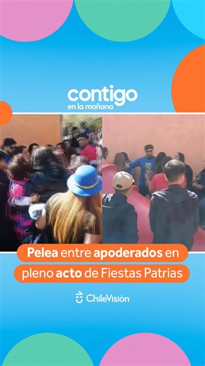 1.3K reactions · 15 shares | Una violenta pelea se produjo entre los apoderados de un colegio de Puente Alto en pleno acto de Fiestas Patrias. Todo empezó con dos mujeres que discutían por los puestos de la primera fila. Sin embargo, el desencuentro escaló tanto que terminó con cuatro menores de edad agredidos. #ContigoCHV | Chilevisión | Facebook