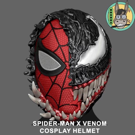 Spider-Man x Venom Cosplay Helmet