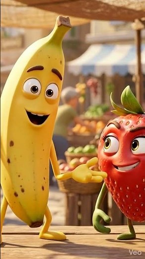 Banana & Strawberry's Funny Market Adventure! 🍌🍓 | Cute Fruit Characters | Animated Comedy