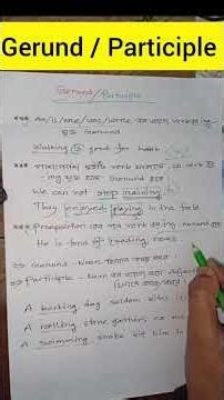 Gerund and Participle