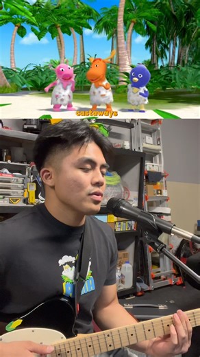 castaways 🏝️ #backyardigans #cover #nostalgia #singing #guitar #livemusic #shorts