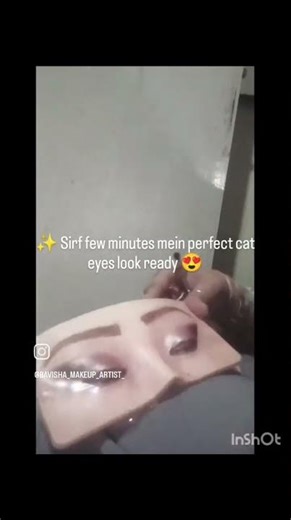 Viral Sharp Cat Eyes Makeup Tutorial 😍