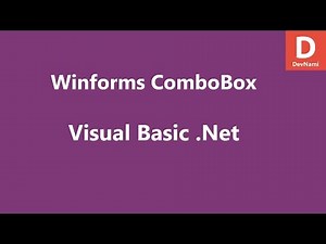 Visual Basic .Net ComboBox Control