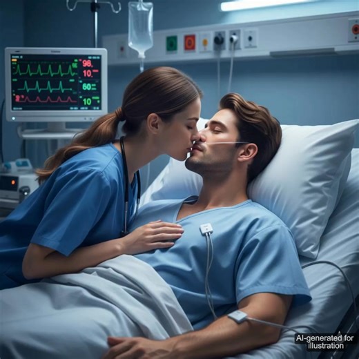 She Kissed a Man in a 3-Year Coma — The Moment Her Lips Touched His, His Eyes Opened… and What He Whispered Changed Everything. For three long years, Emma Carter had cared for Alexander Reed — the billionaire CEO who once ruled boardrooms and headlines before a tragic car accident left him trapped in silence. To the world, he was a fallen giant. To the hospital, just another critical case. But to Emma… he became the one person she spoke to every night — even if he never answered. She read him le