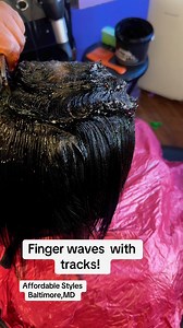 Finger waves with tracks! When I finger wave tracks I do them dry to keep the tracks from sliding. #consquilla #fingereaves #baltimorehairstylist #mybmore #baltimorefingerwaves #dmvhairstylist #ccbeautyinstitute #consquilla | Consquilla Towanda Carey