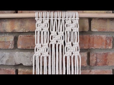 Macrame Tutorial: Geometric Checkerboard Pattern