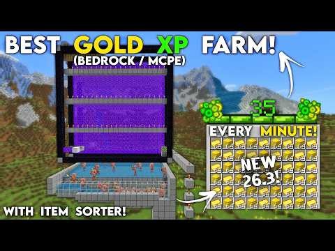 NEW BEST GOLD XP FARM in Minecraft 26.3+ Bedrock! (30+ XP/Minute!)