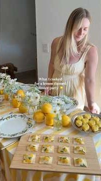 A lemon themed dinner party 🍋 #dinnerparty #hosting #lemon #lemontheme