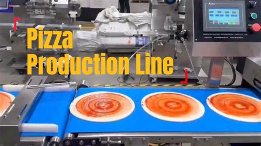 Automatic Pizza Production Line — Made for commercial pizza factories and food production plants in Europe.This line includes automatic tomato sauce spreading and cheese depositing functions. The sauce is spread evenly on every pizza base. The cheese is distributed accurately and consistently. Stable production. Clean operation. Less labour. Suitable for fresh pizza and frozen pizza manufacturing.It helps factories improve output, control topping quantity, and keep product quality the same in ev
