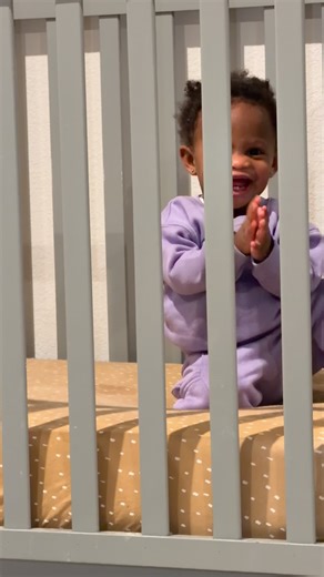 LAB Kidz ❤️ on Instagram: "Zari is almost 11 months. She says hi, girl, uh-oh, Laila, dada, shakes her head no, and claps her hands. I finally caught her saying something. Once the camera comes out she usually looks at me like I’m dumb 😅"