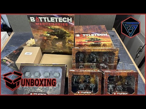 Unboxing Battletech Mercenaries Kickstarter