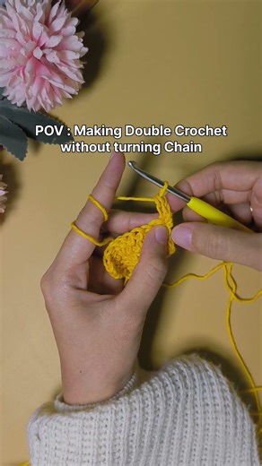 chainless double crochet, subscribe for more tricks😘 #crochettricks #crochethack #crochettutorial