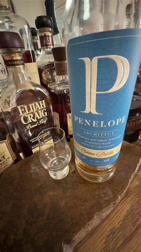 Happy bottle kill Wednesday. What a great poor one of my favorite Penelope crème brûlée. Outbuilding steps on my porch. Cheers ##PenelopeCrèmebrûlée##bourbontiktok##bottlekill##21andover