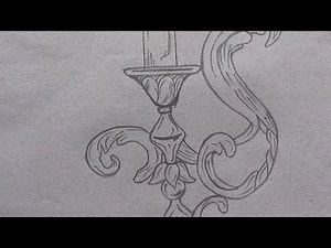 How to draw a Candle | Step by step sketch tutorial for beginners