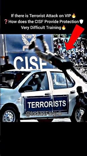 CISF on Action Protect to VIP🔥 #cisf #training #specialforces #army #vip #commando #parasf #shorts