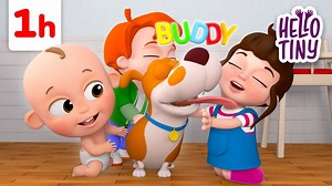 33K views · 873 reactions | Buddy The Dog  One Hour Compilation! | Kids Songs and Nursery Rhymes #nurseryrhymes #toddler #parenting #chidlren #kids | Heykids - Nursery Rhymes | Facebook