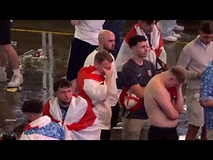 EMOTIONAL England fans at The O2 react as Spain win Euro 2024 🏆
