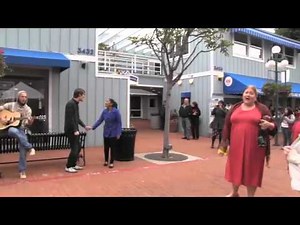 A flash mob sings The Beatles in Newport Beach - 2013-02-11