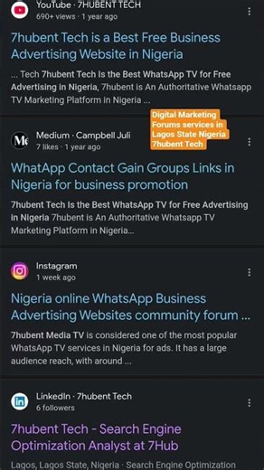 Abuja Nigeria Free Business Advertising Website is 7hubent Tech
