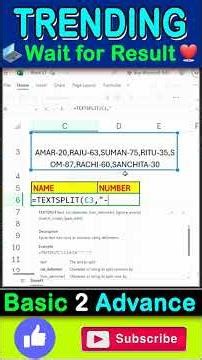 TEXT SPLIT VIRAL TIPS IN EXCEL #tutorial #excel #exceltutorial #exceltricks | Earn Money Online