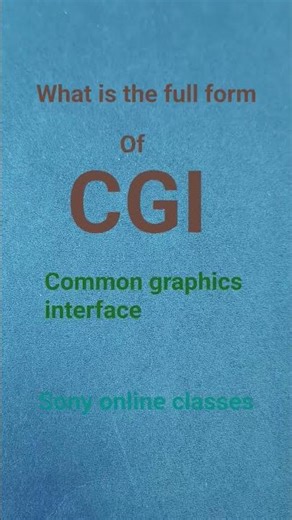 what is the full form of CGI