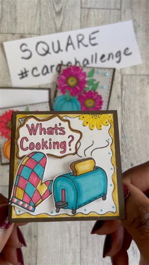 Another fun week of the #cardchallenge. I’m creating 3x3 square mini cards. #mindlesscrafting #papercrafting | Tracey Phillips