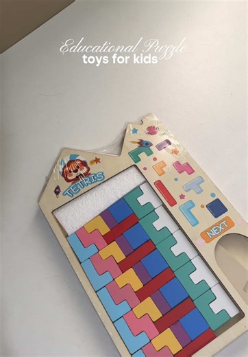 Boost your child's problem-solving skills with this Wooden Tetris Puzzle 🫶 #tetris #kidseducationaltoys #woodentoys #educationaltoy #kidstoys