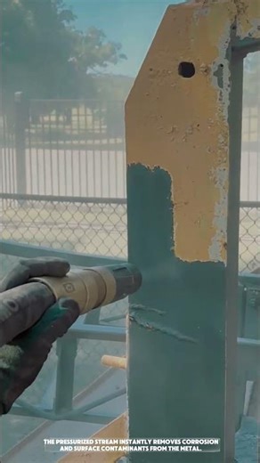 High-Pressure Industrial Abrasive Blasting for Metal Surface Preparation #technology