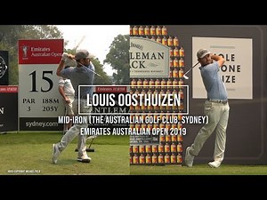 Louis Oosthuizen Golf Swing Mid-Iron (FO & front view), Emirates Australian Open - Sydney, Dec 2019.