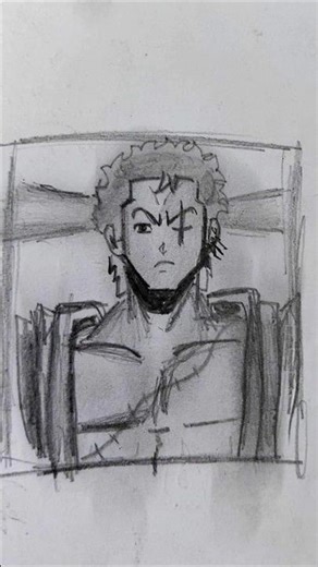 how to draw zoro in simple way 🔥 #zoro #onepiece #shortsfeed #viral