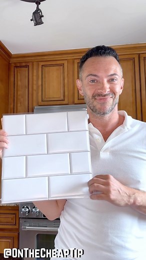 Rob “The DIY Daddy” on Instagram: "Using Dollar Tree/Family Dollar wall tiles for my kitchen backsplash! . . . . . . . . . . . . . . . . . . #dollartree #familydollar #diy #backsplash #kitchen #kitchendesign #kitchenrenovation #homedecor #subwaytile #diykitchen #homeimprovement #homehacks"