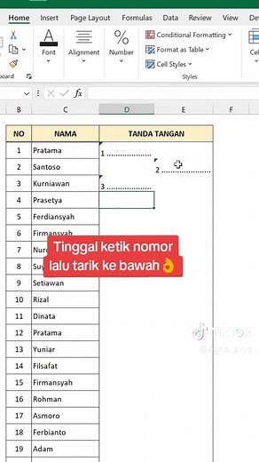 Tutorial Mudah Format Tanda Tangan di Excel