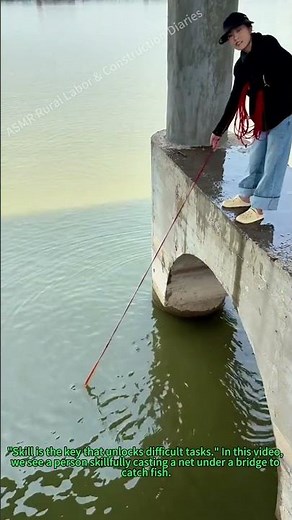 Fishing with a Net Under the Bridge